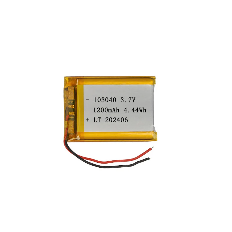 Lithium Batteries 103040 1200mAh 3.7V Lipo Battery For GPS Tracker Electric Hair Clipper Exfoliator Microphone Bluetooth Speaker