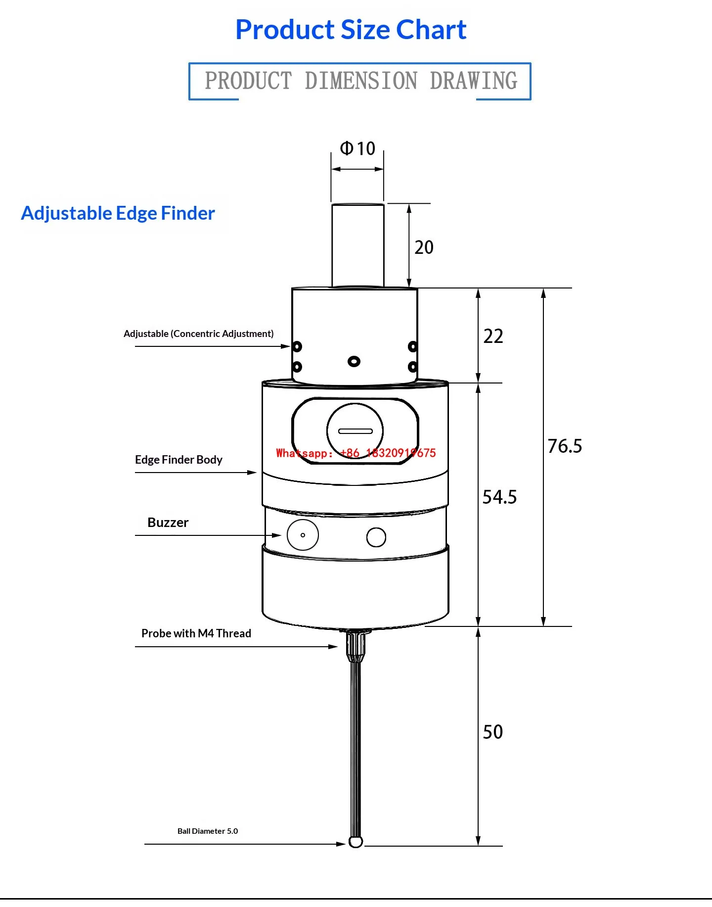 Cyclmotion MP41-10 Wireless Photoelectric 3D Edge Finder CNC Probe Machining Center 0.001mm Repeatability