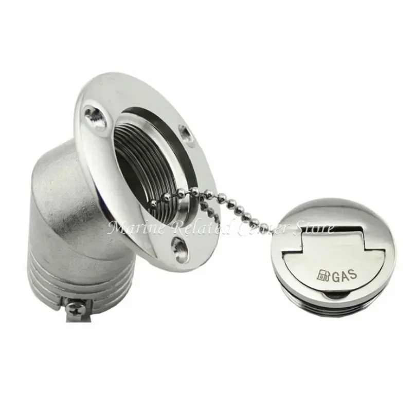 45/90 Degree 38mm (1.5inch) Deck Filler Caps for Marine Boat 316 Stainless Steel Deck Filler Key Cap GAS DIESEL FUEL WASTE LOGO