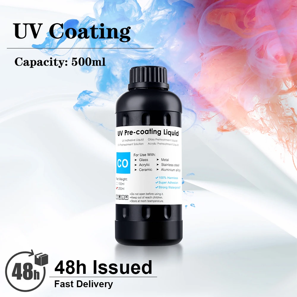 

500 мл Светодиодный УФ чернила для предварительного покрытия для Roland для Mimaki для Mutoh для Ricoh DX4 DX5 DX6 DX7, жидкие чернила для планшетного принтера с УФ-покрытием
