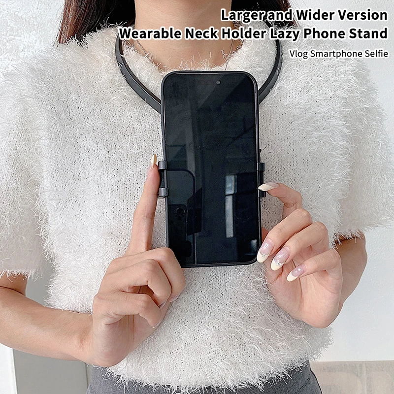 

Neck Holder Lazy Phone Stand For IPhone 16 15 14 13 Pro Max Samsung Xiaomi Outdoor First Angle Vlog Recording Selfie Bracket