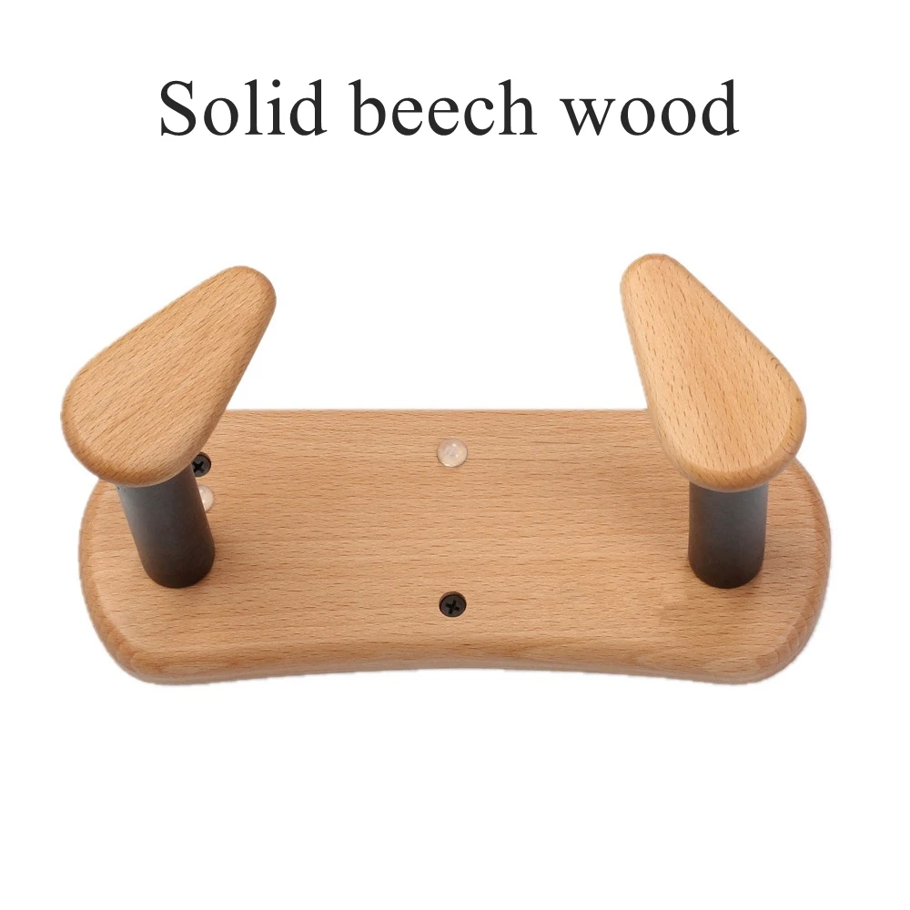 Solid Beech Wood Split Type Horizontal Guitar Hanger Hook for Guitar / Ukulele / Bass / Violin, Wall Mount Guitar Holder Bracket