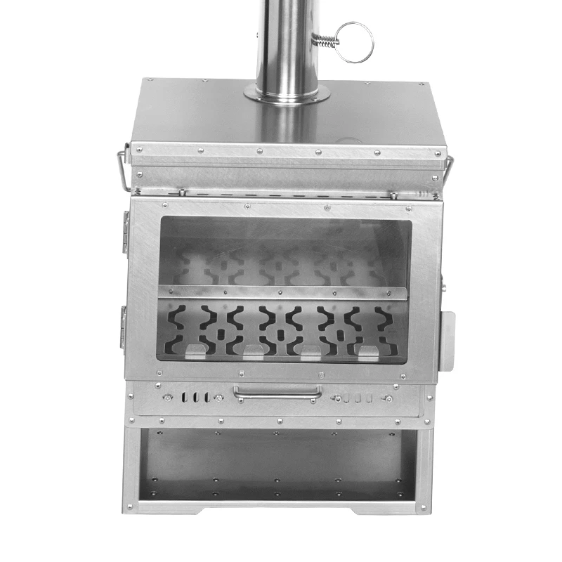 

Outdoor Wood-burning Stove, Portable, with Chimney Pipe, for Cooking, Camping, Tents, Hiking, Fishing, Backpacking