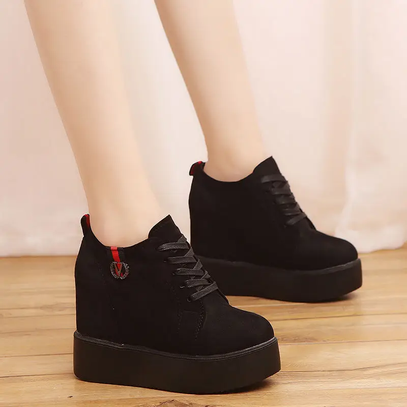 Women Platform Casual Shoes Fall/Winter Wedge Heels Sneakers Heightened New Versatile Wedges Shoes for Women