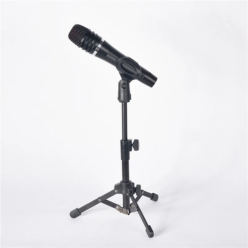 

Y67A-4X Mini Tabletop Tripod Microphone Mic Stand Holder With 1/4 Inch Threaded For Meetings Lectures Speaking And Ect