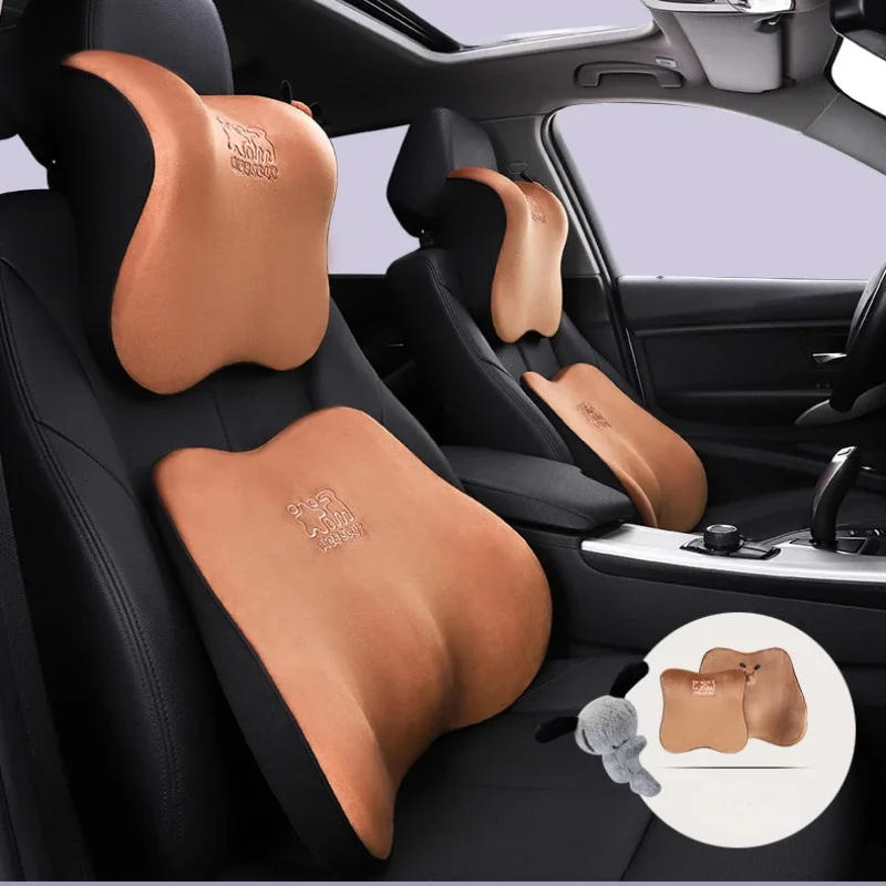 High Quality Car Seat Headrest Neck Pillow Auto Rest Guard Lumbar Pillow Head Support Protector Relieve Fatigue Seat Supports