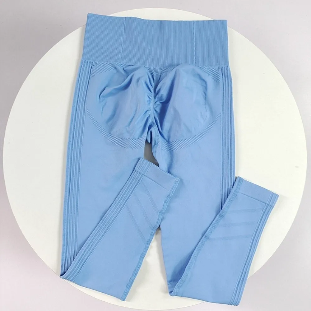 

High Waist Yoga Sports Pants Elastic Slimming Sports Fitness Leggings Quick Dry Hip-lifting Yoga Seamless Leggings Jogging