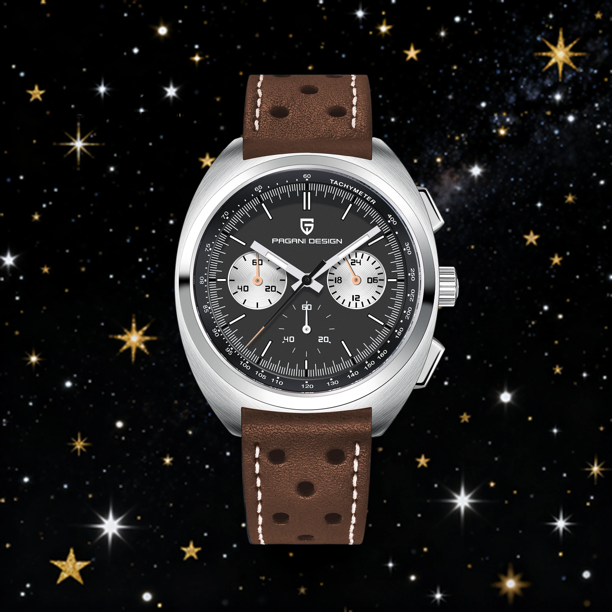 

PAGANI DESIGN 1782 men's Watch Luxury Retro Quartz Men's Watch VK63 Movement Sapphire glass Waterproof 39mm leather Men's Watch