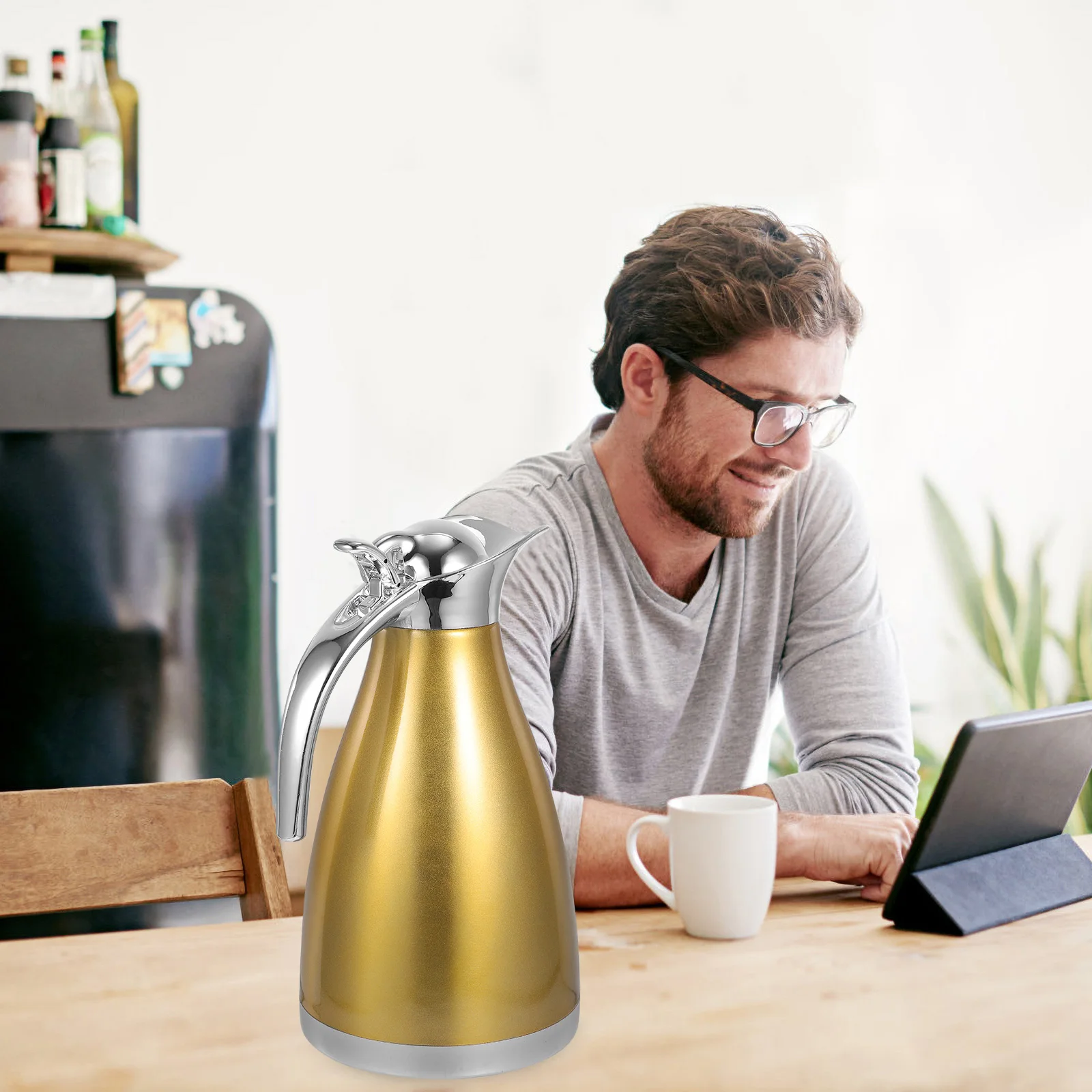 

Stainless Steel Cold Water Jug Jugs Layer Thermal Kettle Boiling Insulated Drinks