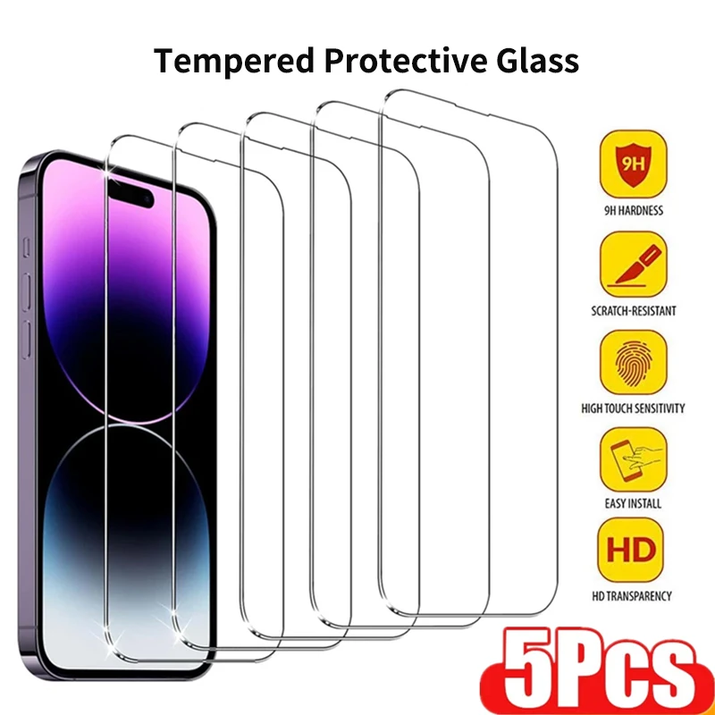 5Pcs Tempered Glass… - image