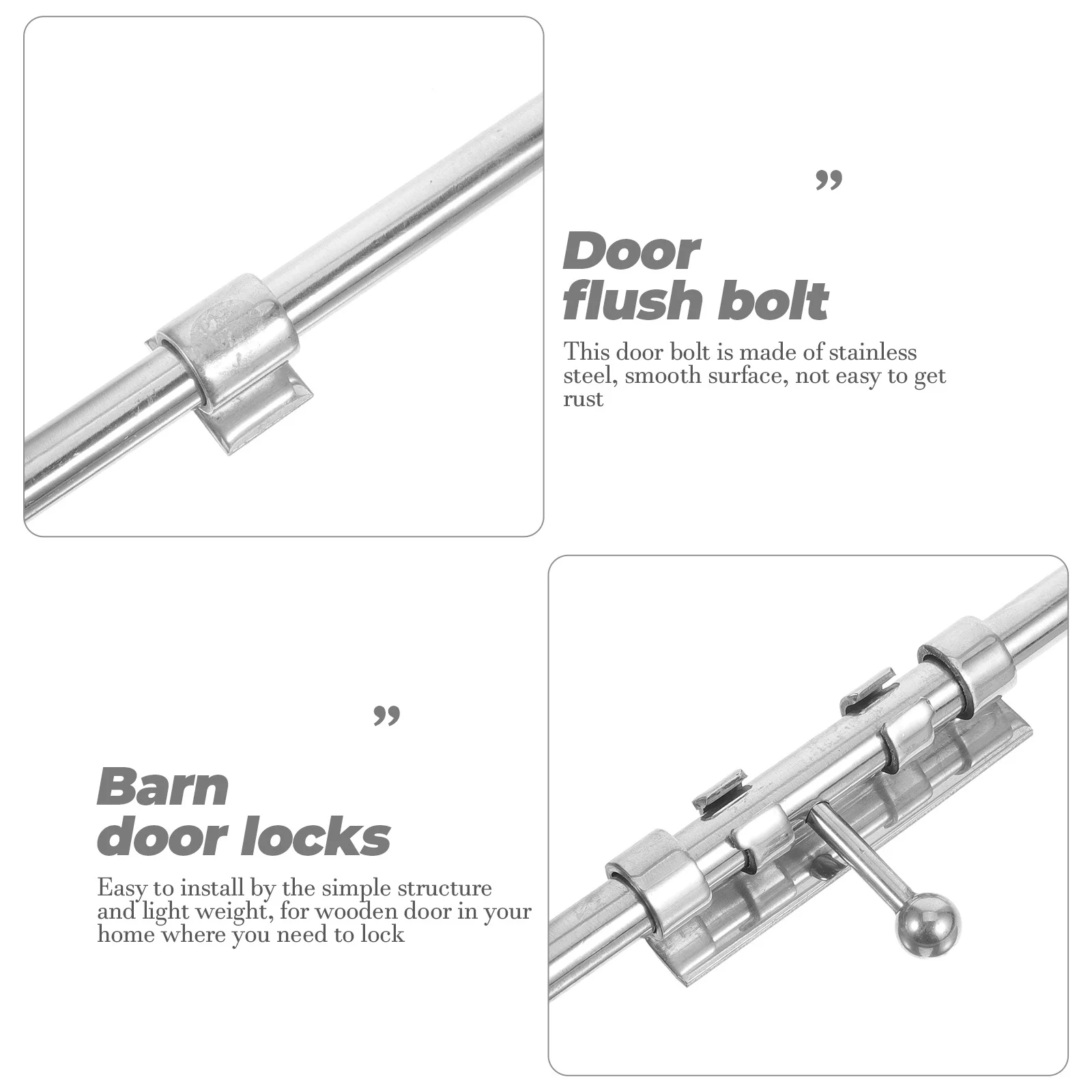 فلوش مزلاج المزالج الشريحة للحمام غرفة نوم الحظيرة قفل الباب مستوى الترباس بوابة الفرنسية باب دافق الترباس المزالج