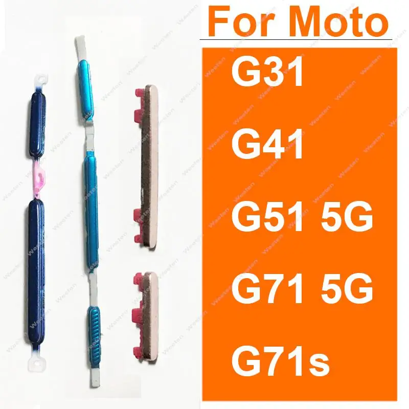 

For Motorola MOTO G31 G41 G51 G71 G71S 5G On OFF Button Power Volume Switch Side Keys Replacement Parts