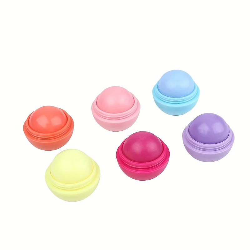 Cute Ball Shaped Lip Balm - Hydrating, Soothing, and Long-Lasting Lip Plumper with Non-Stick Cup for Preventing Frost Cracking a