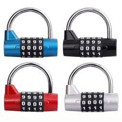 Weatherproof Security Padlock Portable Heavy Duty 4 Dial Digit Combination Lock Outdoor Gym Safety Code Lock