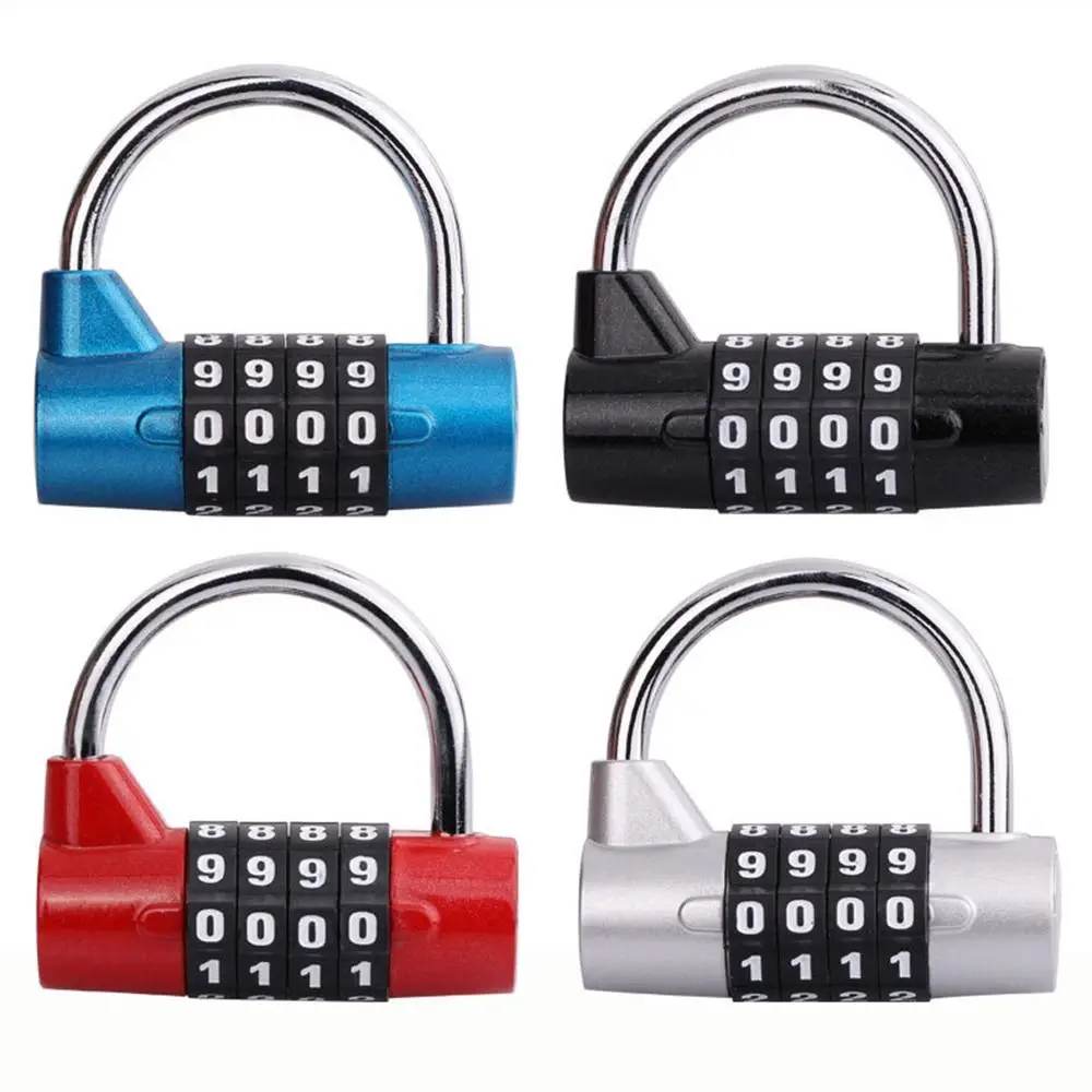 Weatherproof Security Padlock Portable Heavy Duty 4 Dial Digit Combination Lock Outdoor Gym Safety Code Lock