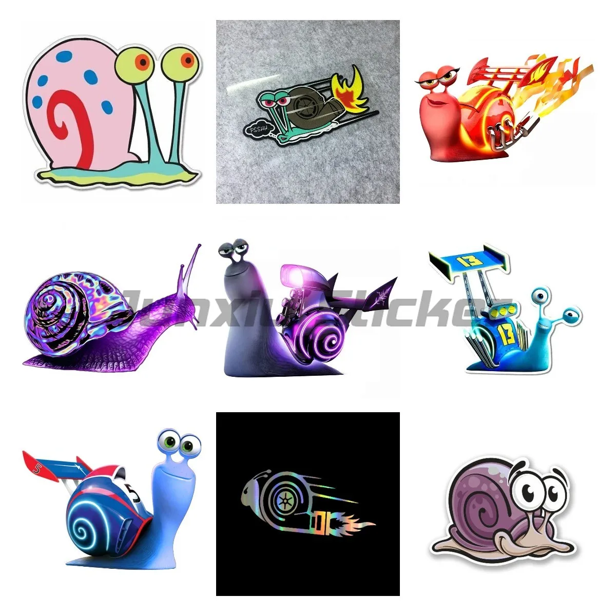 Turbo Snail Creative Car Stickers and Decals Waterproof Vinyl Car Assessoires Cartoon Decoration Decal
