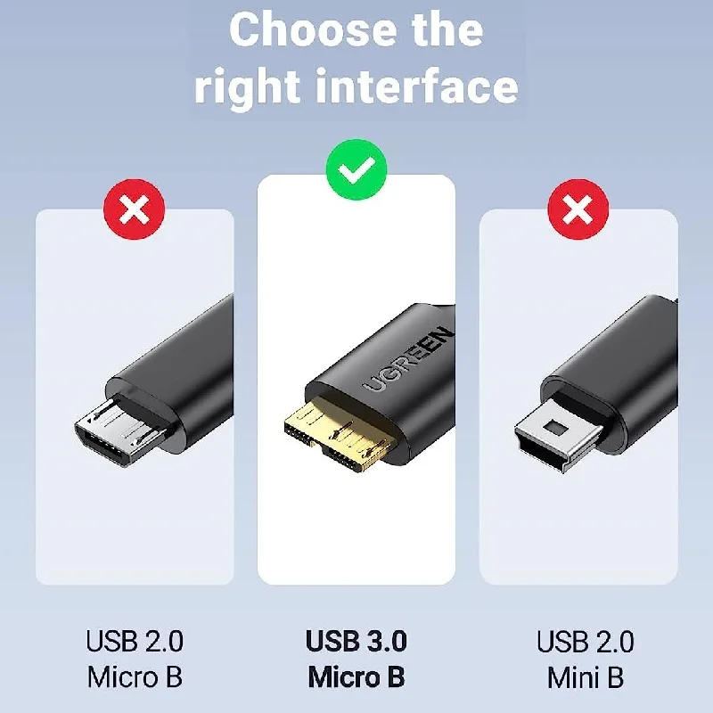 USB Type C Micro Cable USB C to Micro B Charger Cable Compatible with Samsung Galaxy Camera Hard Drive 5Gbps