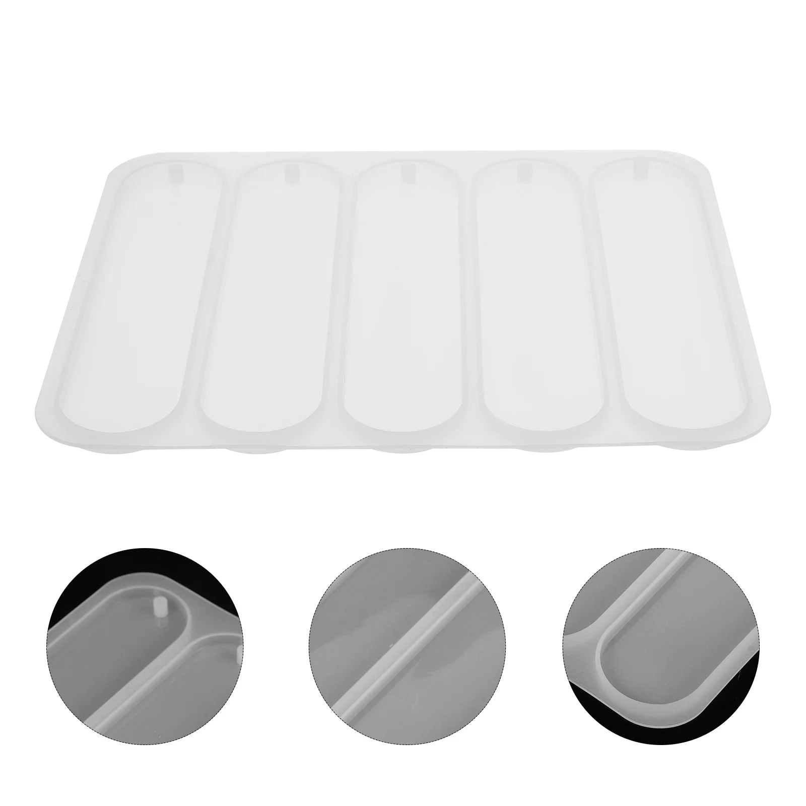 Para Crystal Bookmark Mold of The Lid Blank Making Tools Epoxy White Silica Gel Silicone Molds Student