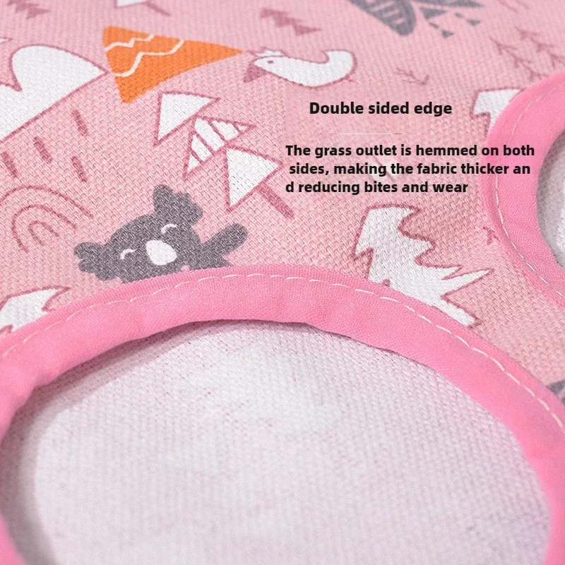 أكياس تغذية القش الأرنب 1/2/3 ثقوب الكرتون المطبوعة خنازير غينيا معلقة المغذية شينشيلا الغذاء المنظم قفص الحيوانات الأليفة لوازم #3