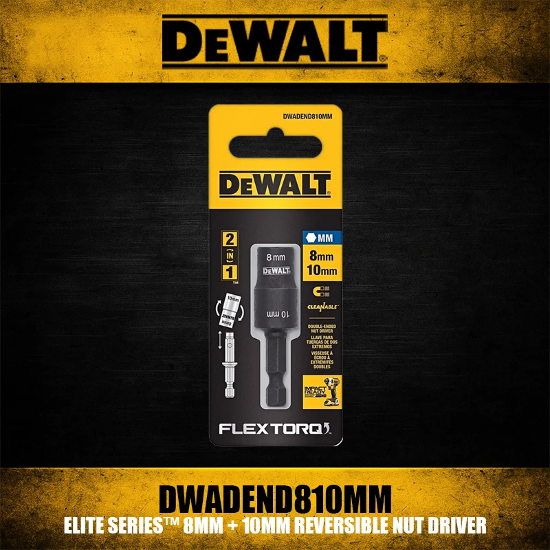 DEWALT DWADEND810MM ELITE SERIES™ 8mm + 10mm Reversible Nut Driver Power Tool Accessories