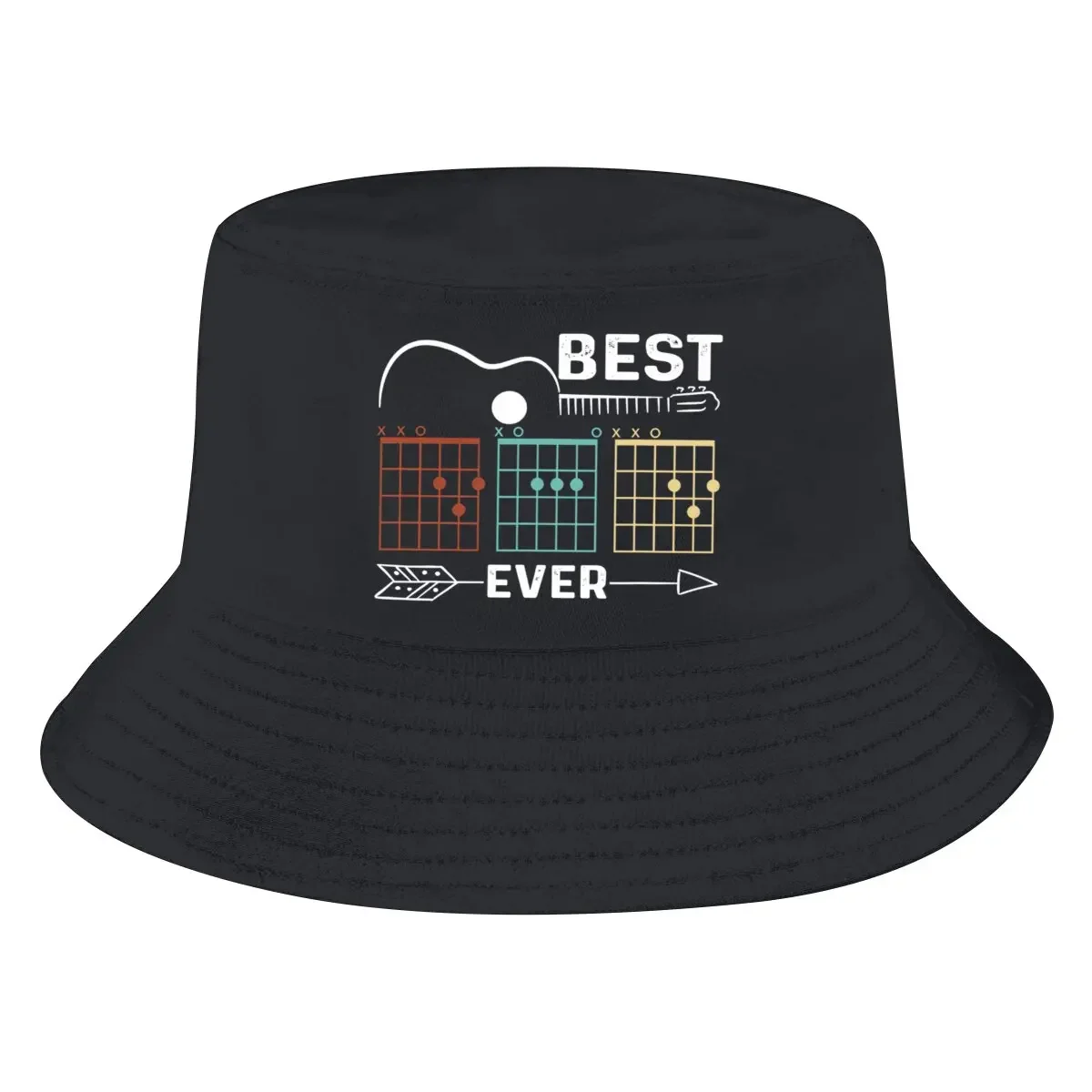 Guitar Rock Bucket Hat Best Dad Chord Men's Women's Fisherman Cap Hip Hop Beach Sun Fishing Hats