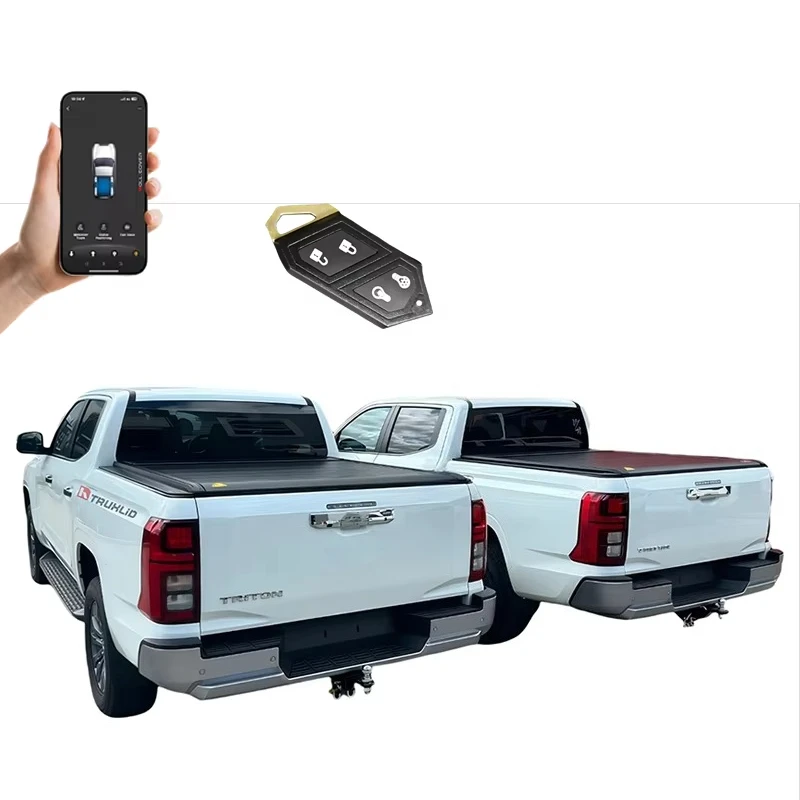 

Smart Touch Control Electric Black Roller Shutter Waterproof Automatic Tonneau Cover for Triton Ranger Model Locking