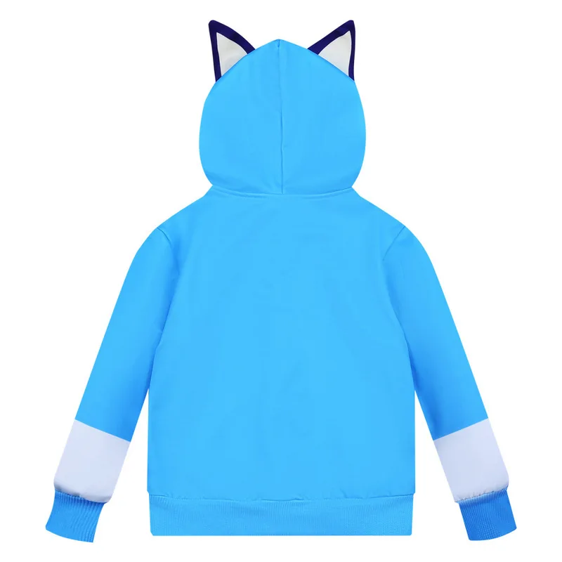 Bluey Spring Autumn Coat Cute Cartoon Anime Shaped Clothes Zipper Coat Casual Sports Versatile Christmas Halloween Child Gift