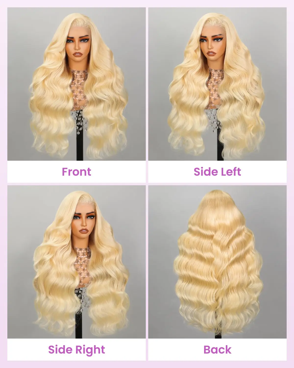 613 Lace Front Wig Human Hair 300g-315g 13x4 Blonde Lace Front Wigs Human Hair 210% Density Body Wave 613 Frontal Wig Pre