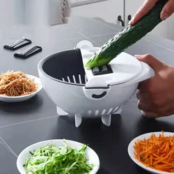 Hot Sale Multi-Function Vegetable Chopper Potato Shredder Slicer Grater Kitchen Convenience Vegetable Cutter With Drain Basket