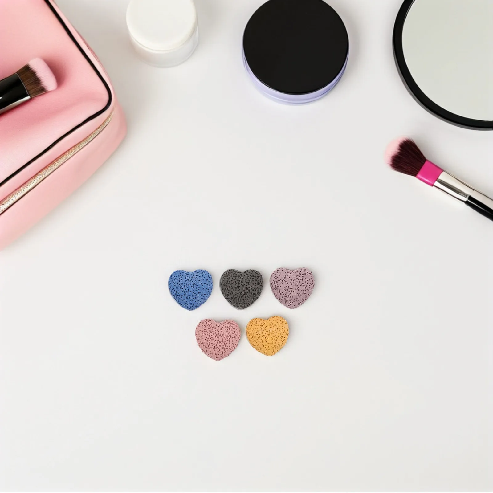 10pcs-aromatherapy-stone-diffuser-heart-shape-pocket-stones-natural-lava-rock-essential-oil-diffuser-for-car-home-yoga-sauna-spa