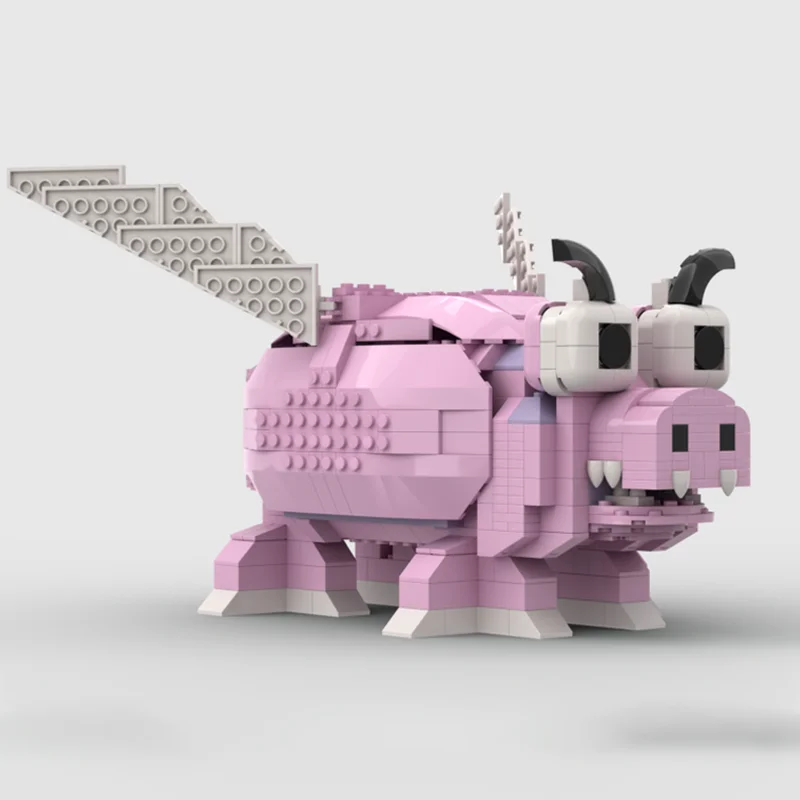 New 1204Pcs Popular Cartoon Series Character Pigs Fly Figures Bricks Model Blocks Diy Creative Ideas Toy Birthday Christmas Gift