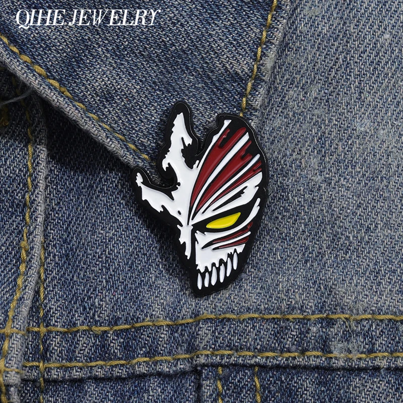 Japanische Anime Sensenmann Mark Brosche Emaille Pin benutzer definierte Punk lustige Monster Maske Abzeichen Revers Rucksack Geschenke für Freunde Schmuck