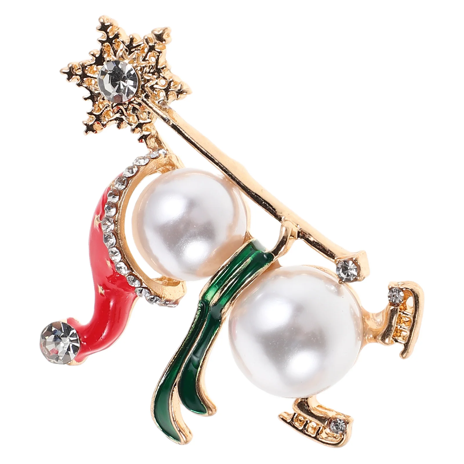 

Snowman Brooch Pin Rhinestone Alloy Lapel Pin Holiday Party Jewelry And Costume Accessories For Sweaters Coats