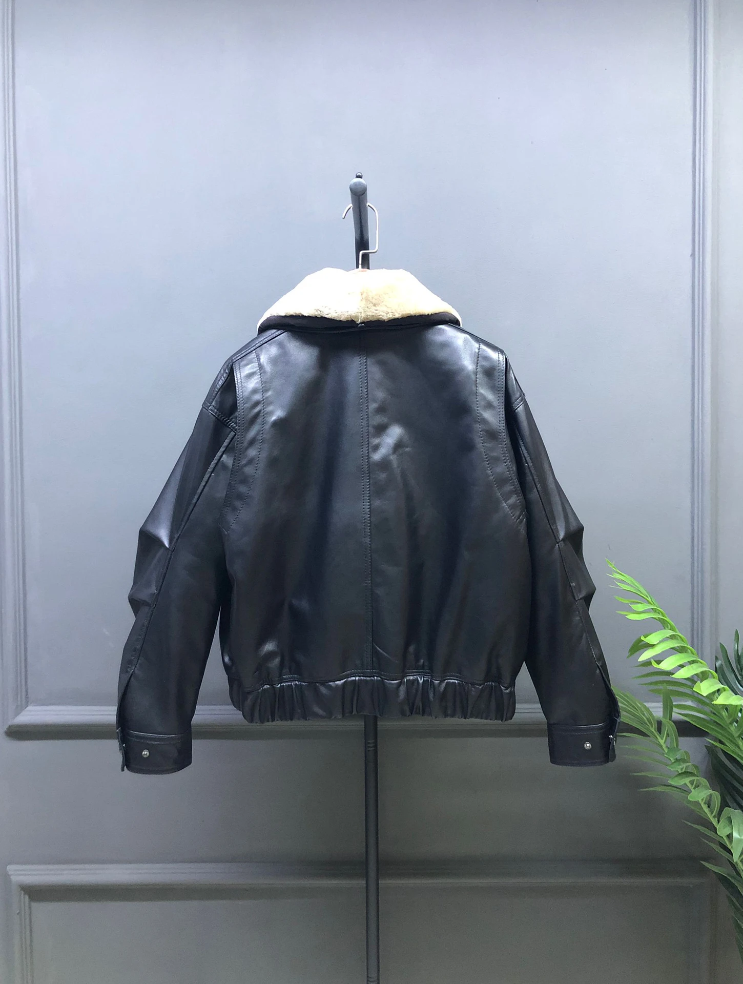 Warmte-isolerende jas met wollen kraag, katoenen vulling, casual, losvallend model, ritsontwerp voor jonge vrouwen, dagelijks gebruik