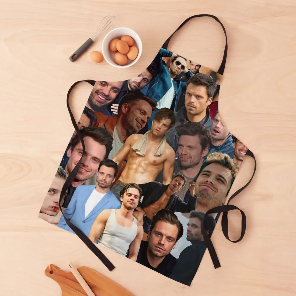 

Sebastian Stan Photo Collage Apron Men gift Kitchen Apras Man Apron