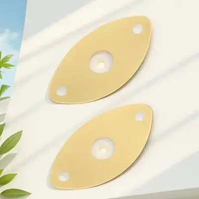 

2Pcs High Quality Electric Guitar Jack Cover Zinc Alloy Bass Jack Cover Long Lasting Use Cat-Eye Shape Outer Pad for Guitar