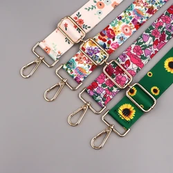 Correas de nailon para hombro de girasol para mujer, cinturón de cadena dorada para bolso cruzado, correas anchas ajustables, accesorios para bolsos