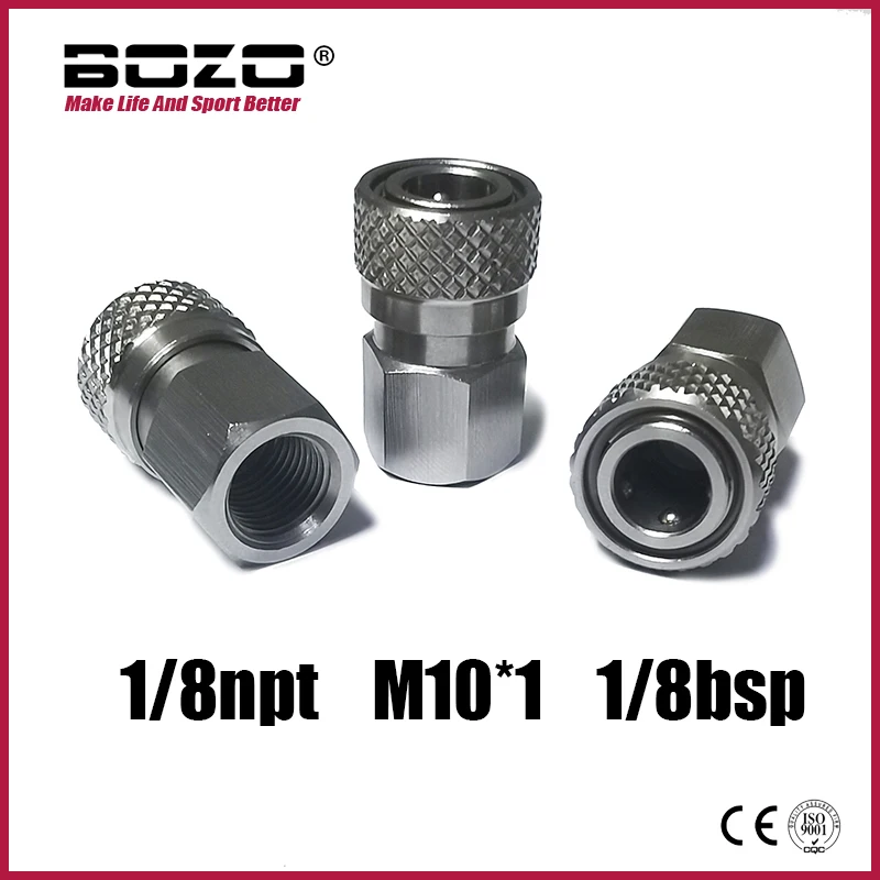 

HPA Stainless Steel Female Quick Disconnect Adapter Adaptor 8mm Nipple Plug 1/8NPT, M10*1, 1/8BSPP