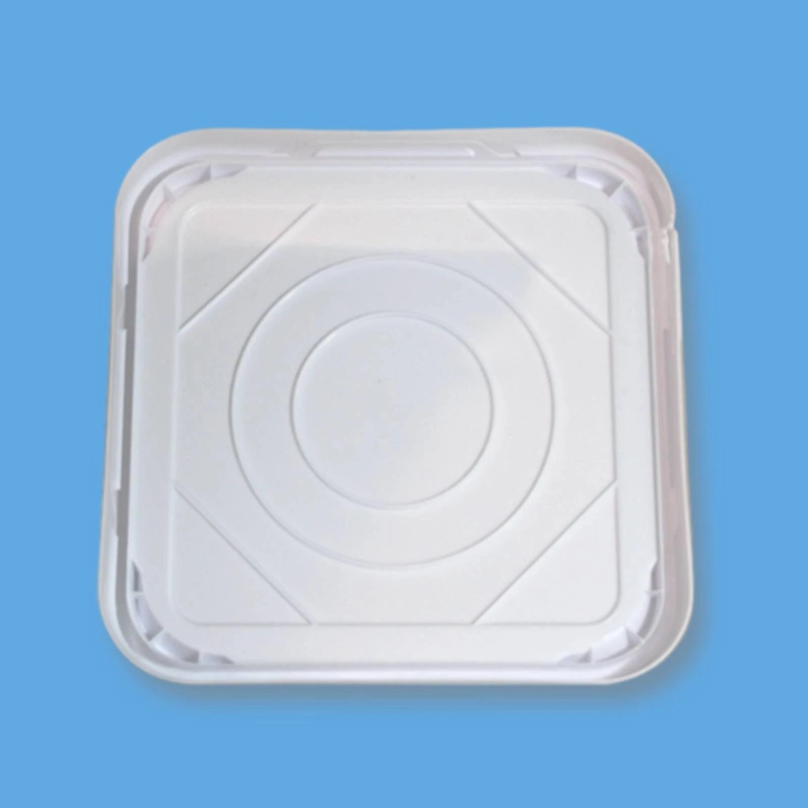 Square Pail Reinforced Bands Plastic Pail Pail Tapered Shape Household Container White - view 4