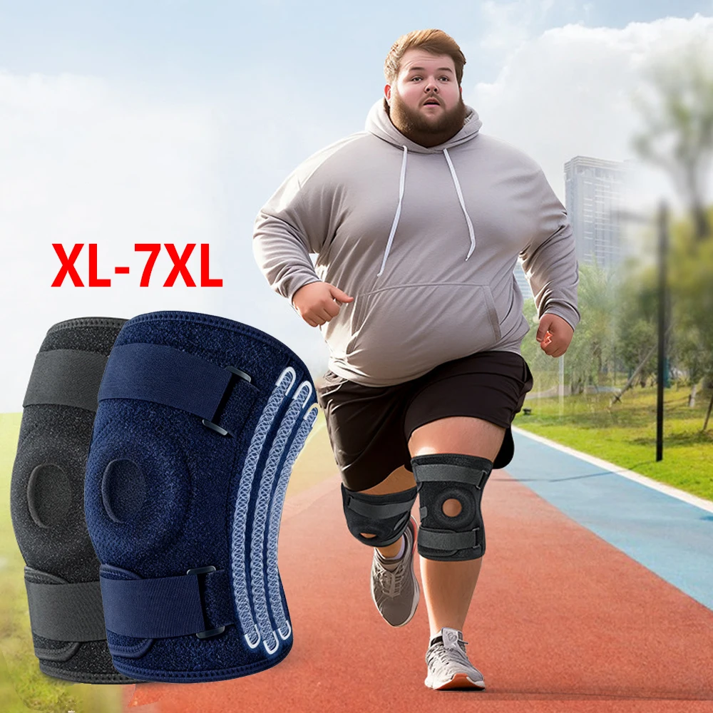 Plus Size Knee Brace 8XL Adjustable Compression Band for Arthritis & Meniscus Tear Support Stable for Men And Women