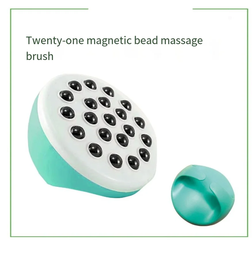 Magnetic 21 stone beads roller ball meridian brush massager body 360 degrees rotation applicable massager