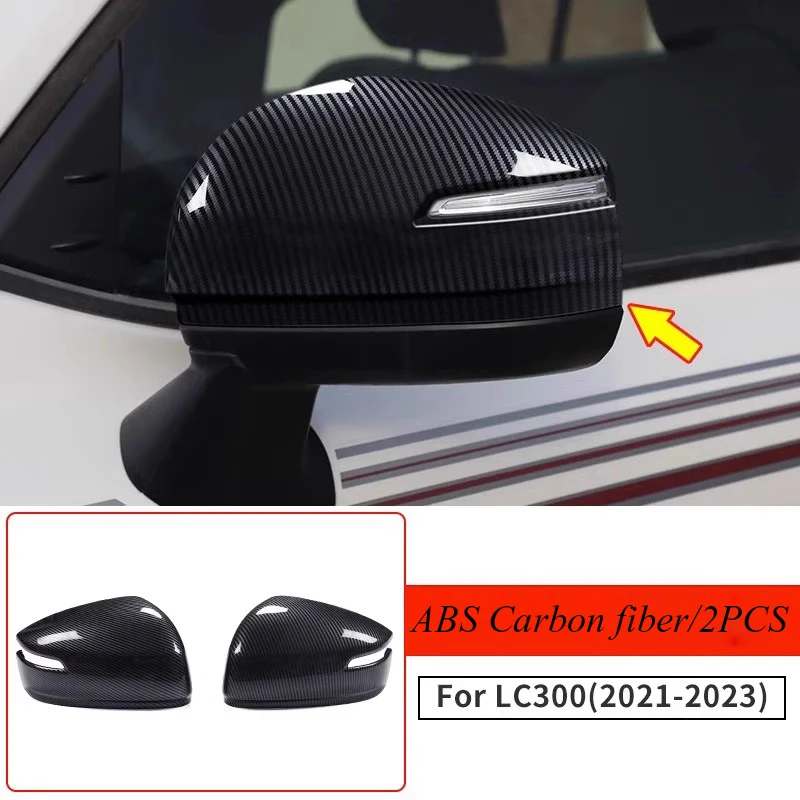 

For Toyota Land Cruiser LC300 FJ300 2021 2022 2023 2024 ABS Rearview Mirror Covers Exterior Upgrade Accessories Tuning body kit