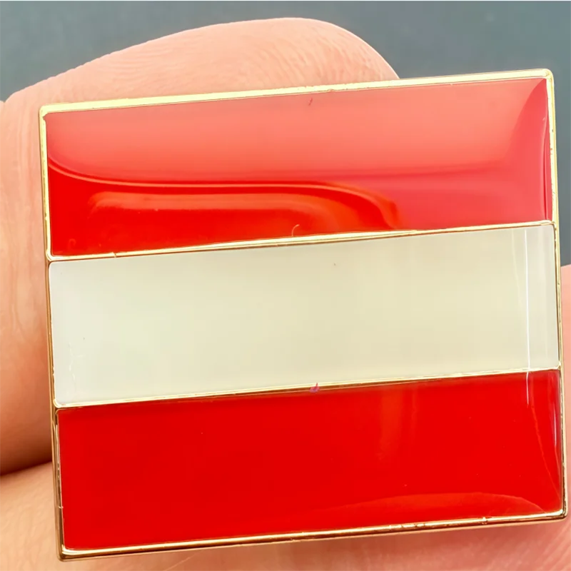 Austria Flag Metal Soft Enamel Lapel Badge Pins Brooches