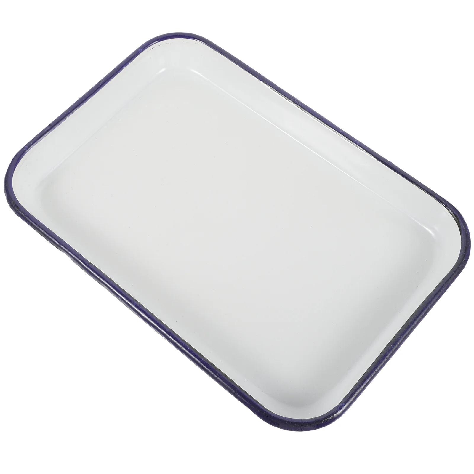 

Glossy Enamel Pan Pizza Oven Wear-resistant with Cover Multifunctional Baking Tray Pancake