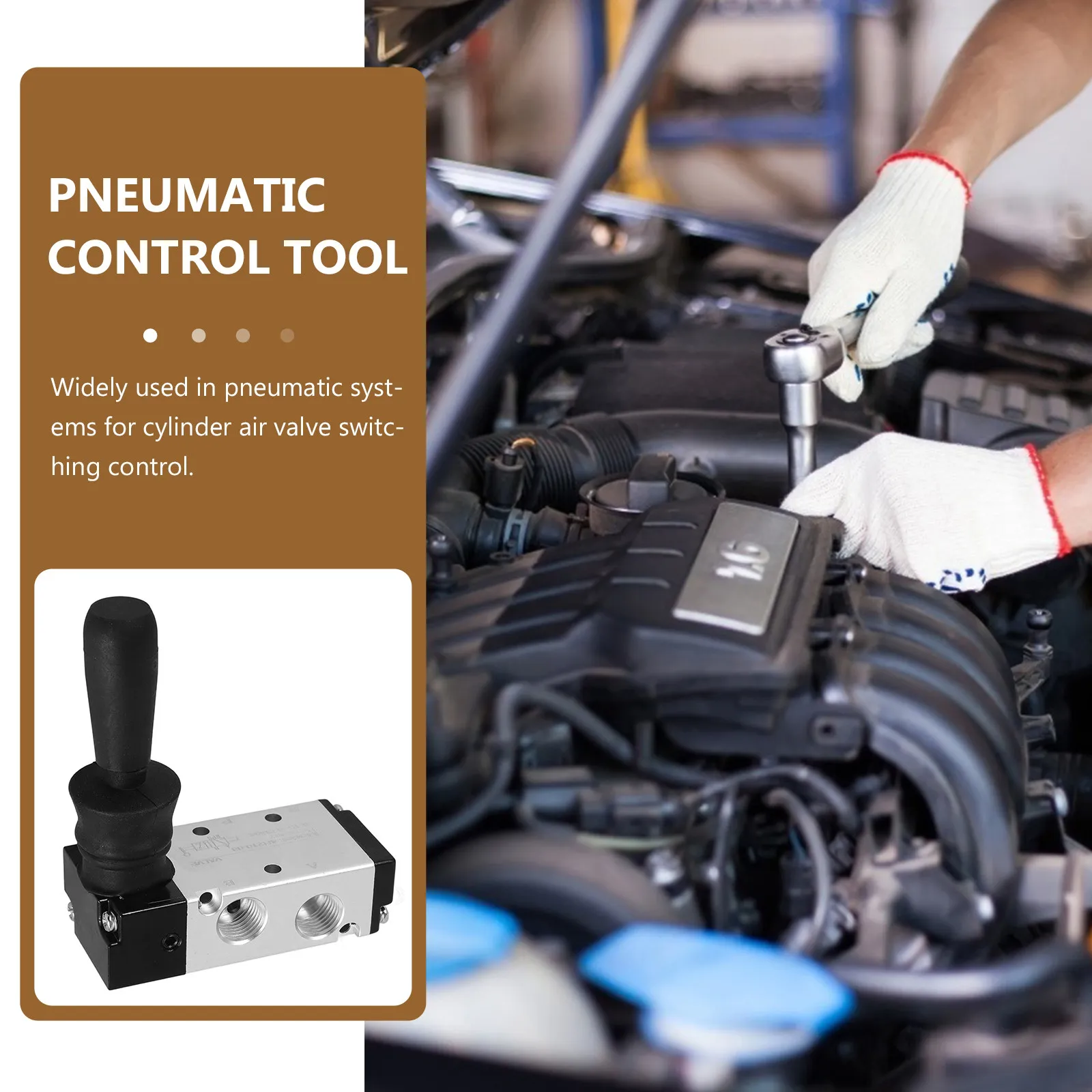

Pneumatic Air Hand Lever Valve Aluminum Alloy Manual Control Valve Wear Resistant Compact Design for Industrial Cylinder Air