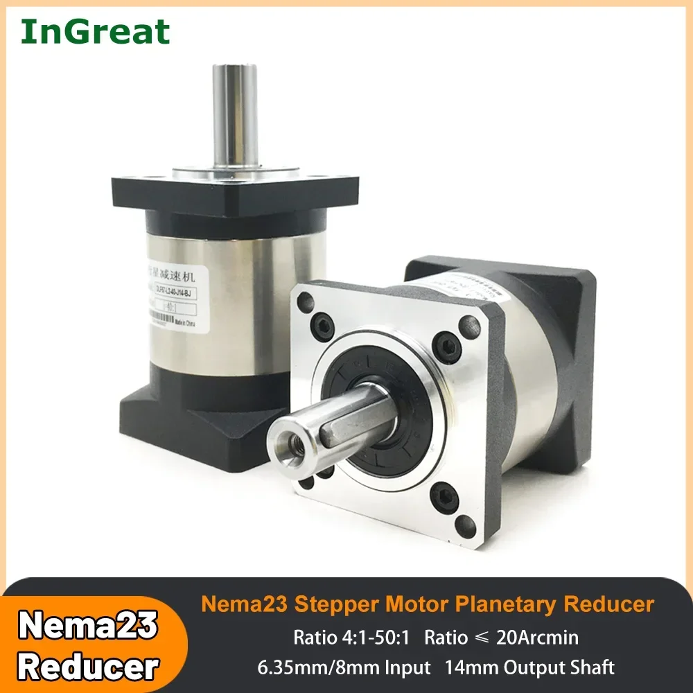 

Ingreat Nema 23 Stepper Motor Planetary Reducer Step-down Reduction Gearbox for CNC Laser Welding Printing/Textile Machines