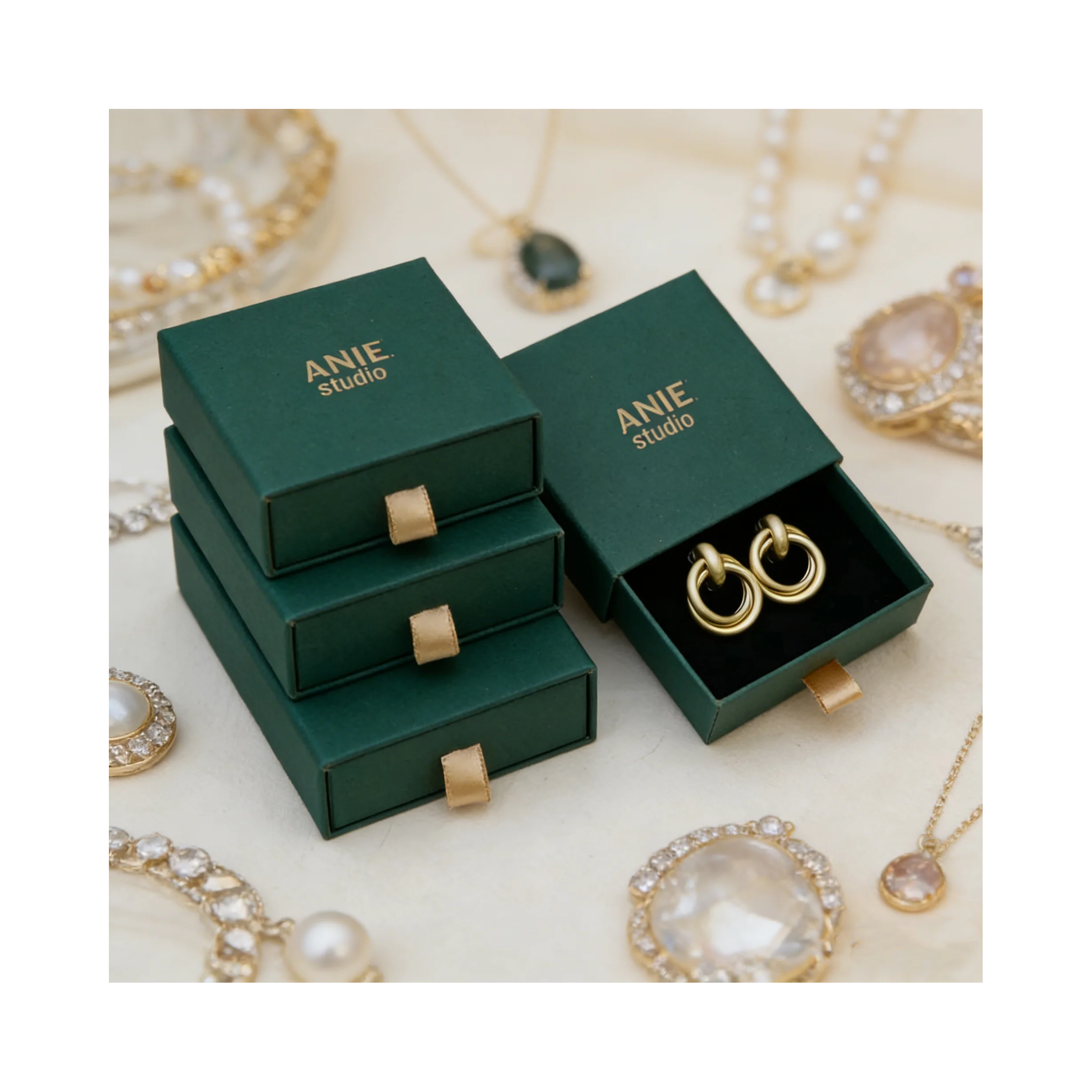 

50pcs personalized jewelry boxes, kraft paper box, drawer jewelry box custom logo,custom packaging,branding packing, gift box, n