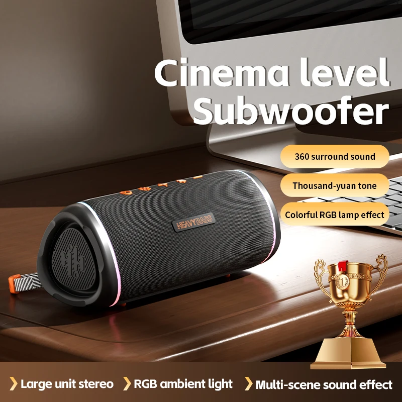 HEAVYBASS-18 Outdoor Portable Bluetooth Speaker Waterproof Soundbar Column 20W Wireless Subwoofer Support TWS hands-free calls