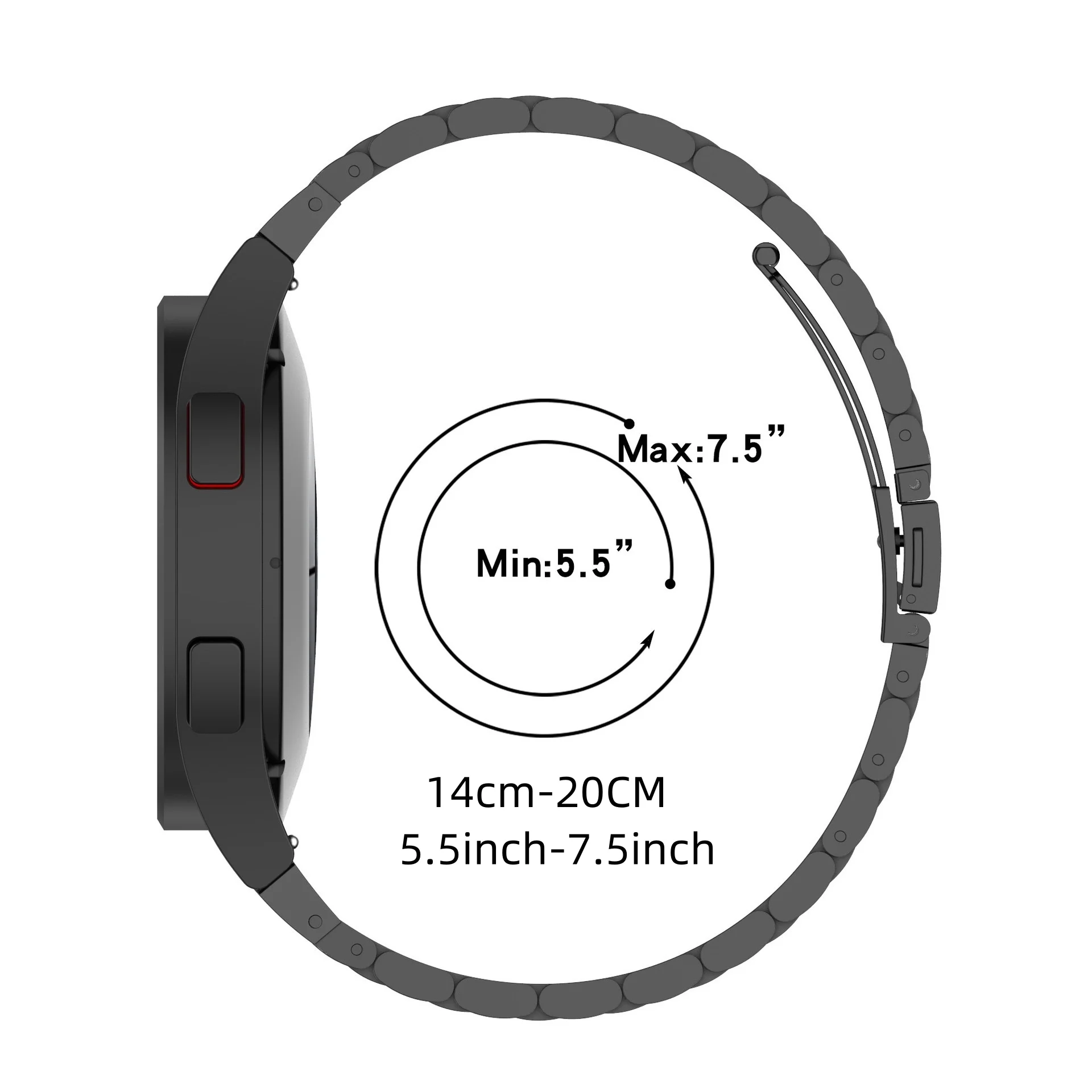 Stainless Steel Bands for Polar Grit X/Grit X Pro Band, Three Columns Metal Replacement Strap