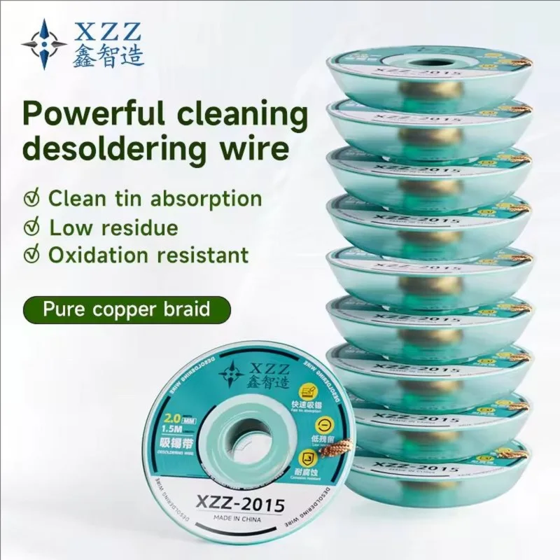 XZZ 10PCS/Set 2.0/3.0mm Powerful Cleaning Soldering Wick For PCB Repair Phone Motherboard Welding Clean Desoldering Braid